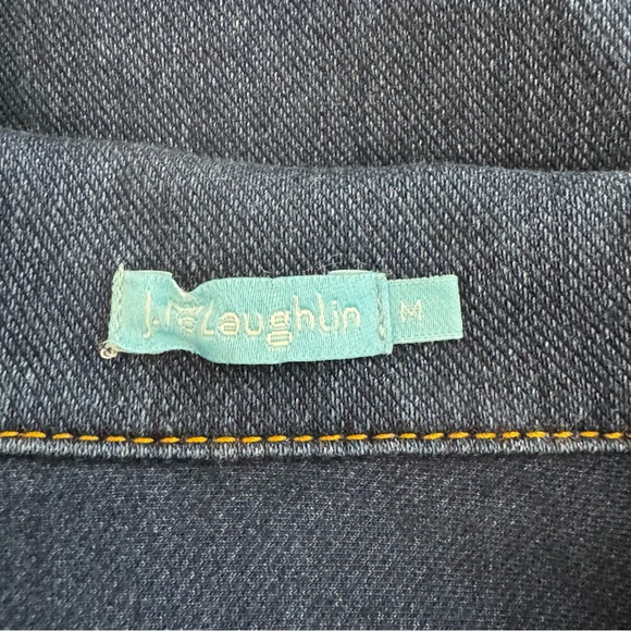 J McLaughlin Size Medium Blue Medora Cotton/Spandex Lace Up Shift Dress - Picture 9 of 11